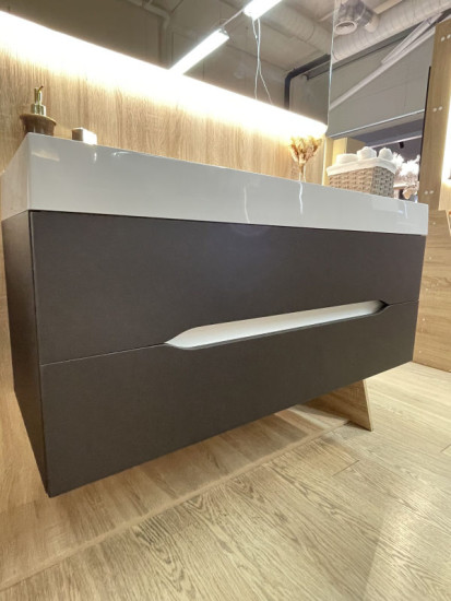 Тумба с раковиной Fancy Marble (Буль-Буль) GREENWICH графит матовый