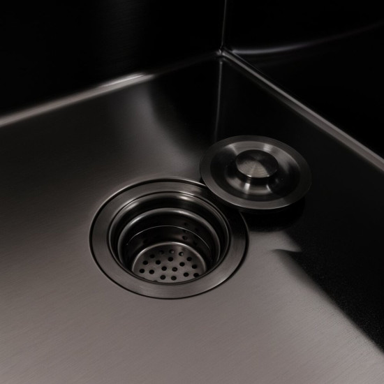 Кухонна мийка Valeso Handmade CM 65x50 L PVD чорна Valeso XK09B чорний