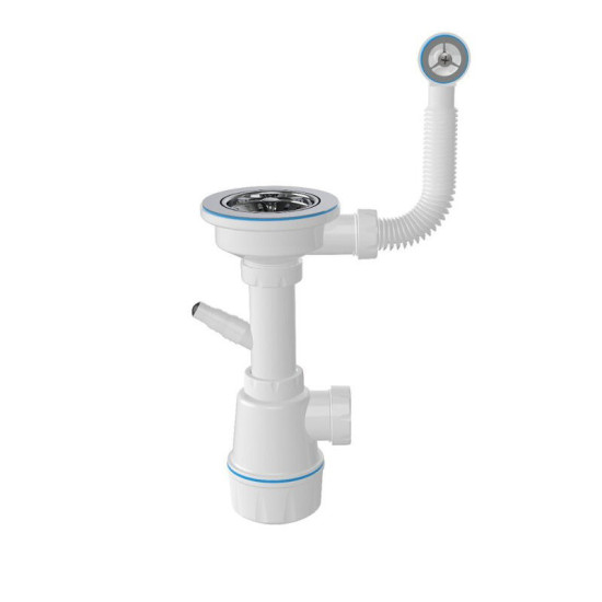 Кухонная мойка Valeso 7950 GALANS + Valeso Q411MB + Сифон (Графит)