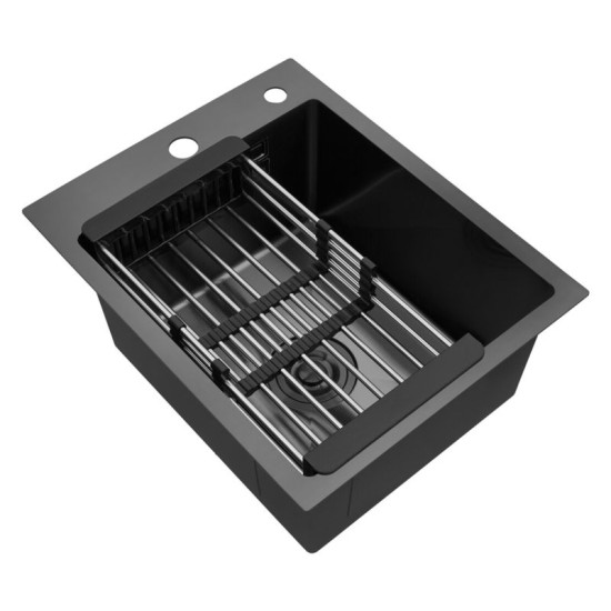 Кухонная мойка Kroner KRP PVD Schwarze - 4050HM (3,0/1,0 мм)
