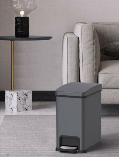 Відро для сміття Koer TC-010108-07 8 л графіт (KR5591)