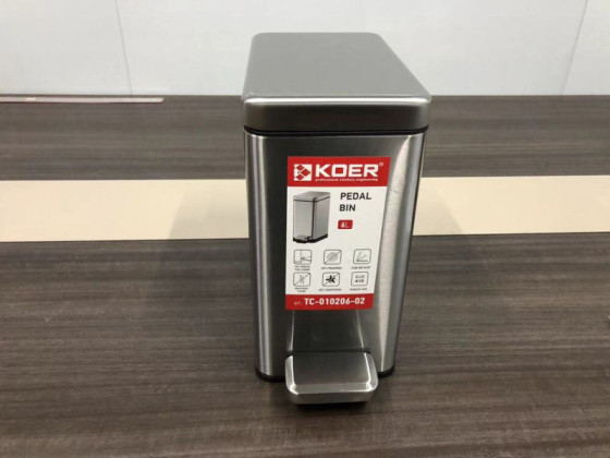 Відро для сміття Koer TC-010206-02 6 л нержавіюча сталь (KR5594)