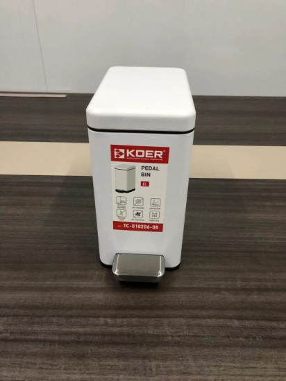 Ведро для мусора Koer TC-010206-08 6 л белый (KR5595)