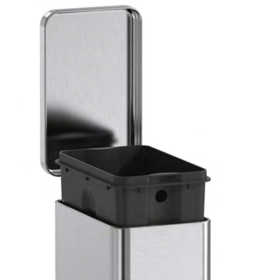 Ведро для мусора Koer TC-010210-02 10 л нержавейка (KR5597)
