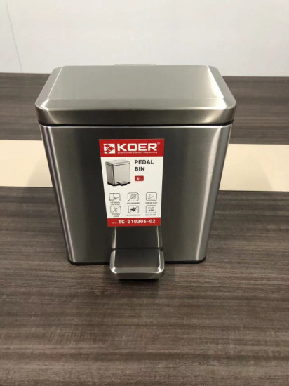Відро для сміття Koer TC-010306-02 6 л нержавіюча сталь (KR5600)