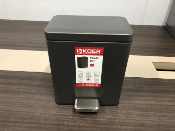 Ведро для мусора Koer TC-010306-07 6 л графит (KR5602)
