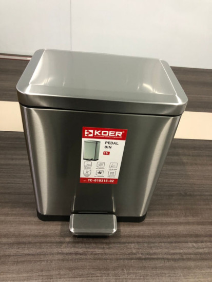 Відро для сміття Koer TC-010315-02 15 л нержавіюча сталь (KR5603)