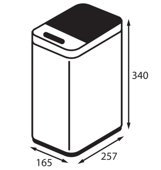 Відро для сміття Koer TC-020408-08 8 л білий (KR5589)