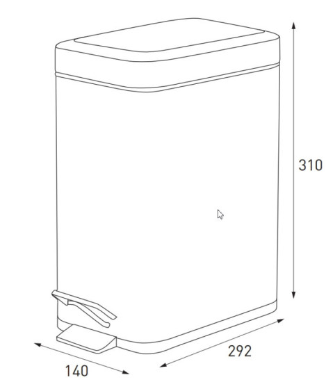 Відро для сміття Zerix Sansa-TC0105 SS Color 5л нержавіюча сталь (ZX5893)