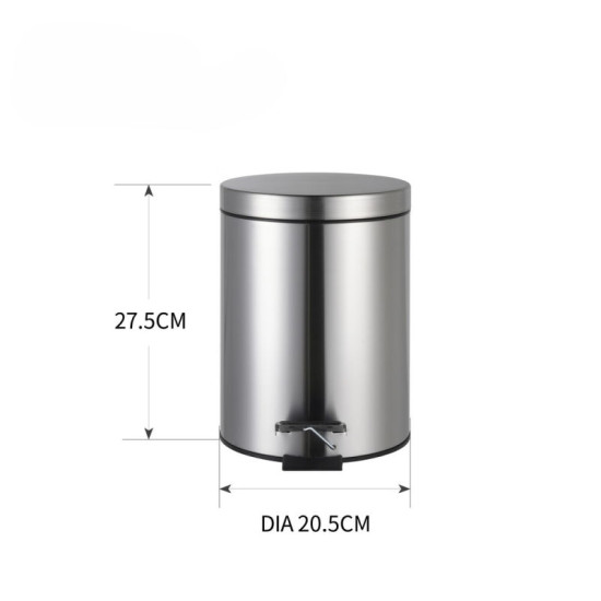 Відро для сміття Zerix Solo-TC0205 SS Color 5л нержавіюча сталь (ZX5888)
