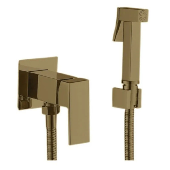 Гигиенический душ со смесителем Haiba KUBUS 002 (INNER) BRUSHED GOLD (HB9625)