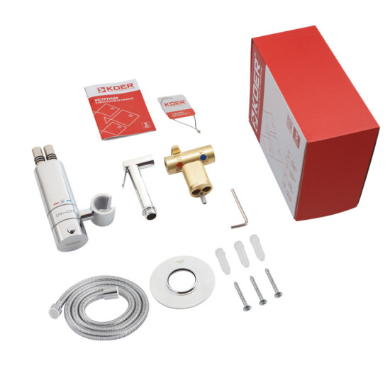 Гигиенический душ со смесителем Koer KB-24029-01 хром (KR5485)