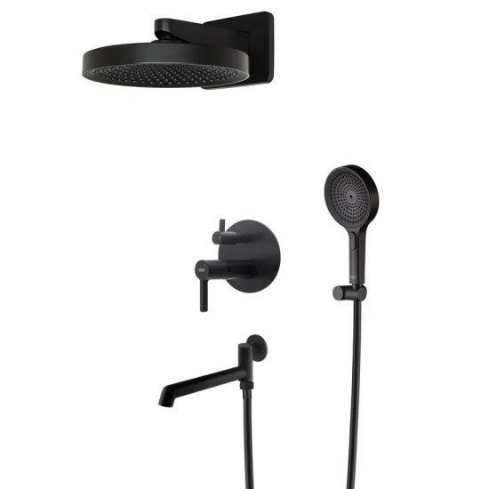 Душевая система скрытого монтажа Koer KB-66029-05 черный (KR5492)