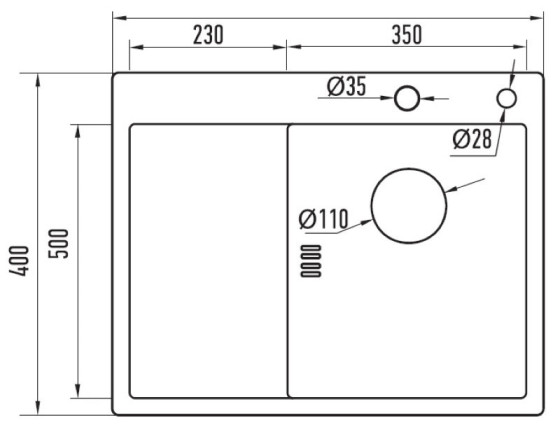 Кухонная мойка Mixxus MH6350R Nano-Silver (3.0/0.8) (MI7046)