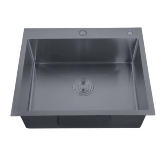 Кухонна мийка Zerix ZH5050-215 Nano-Black (3.0/0.8) (MX1582)