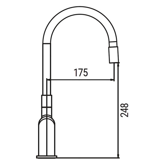 Кухонний змішувач Koer KB-70029-01 хром (KR5486)