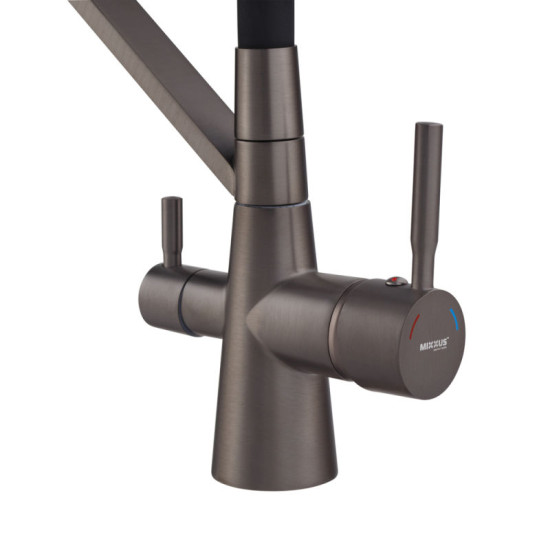 Кухонний змішувач із підключенням до фільтру Mixxus Premium Magnet 021 GRAPHITE REFL.BLACK (MI6975)