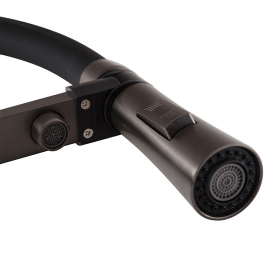 Кухонний змішувач із підключенням до фільтру Mixxus Premium Magnet 021 GRAPHITE REFL.BLACK (MI6975)