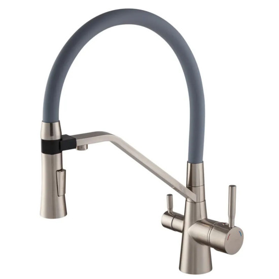 Кухонний змішувач із підключенням до фільтру Mixxus Premium Magnet 021 SS COLOR REFL.GREY (MI6976)