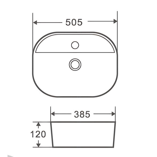 Раковина Mixxus Premium ELLIPSE-0203 510х375х120mm (MP6678)