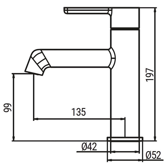 Смеситель для раковины Koer KB-10029-01 хром (KR5478)