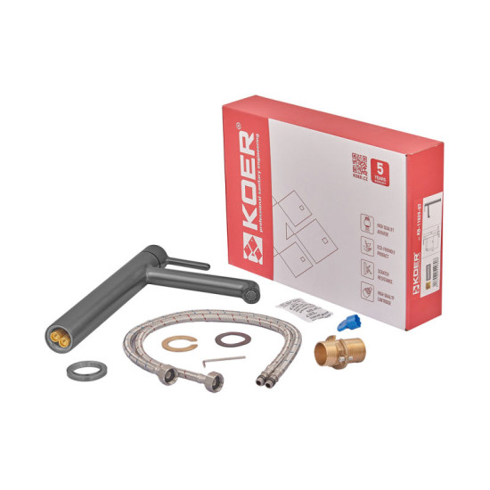 Смеситель для раковины Koer KB-11029-07 графит (KR5496)