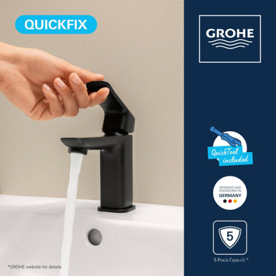 Смеситель для раковины Grohe QuickFix Dice Black 1018562430