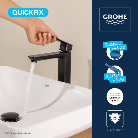 Змішувач для раковини Grohe QuickFix Dice Black 1018922430