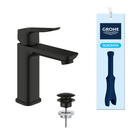 Змішувач для раковини Grohe QuickFix Dice Black ColdStart 1018362430