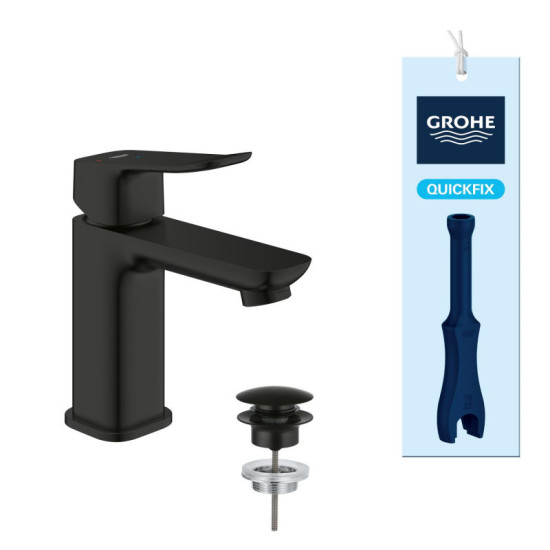 Смеситель для раковины Grohe QuickFix Dice Black ColdStart 1018612430