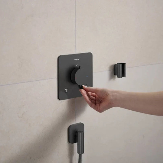 Держатель для ручного душа Hansgrohe Porter Fine, 28885340 черный матовый хром