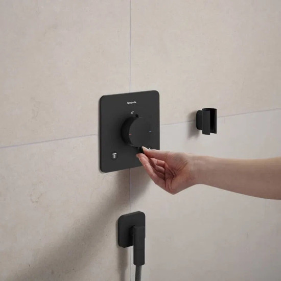 Держатель для ручного душа Hansgrohe Porter Fine, 28885670 черный матовый