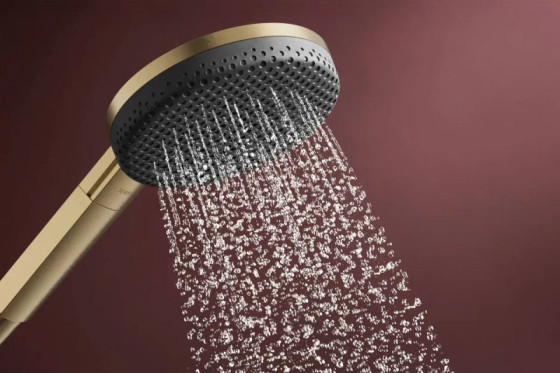 Душевая система Hansgrohe Raindance Alive Q 210/340 1jet с ShowerSelect Comfort, 24580140 бронза