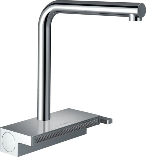 Кухонний змішувач з висувним виливом Hansgrohe Aquno Select M81 хром 73836000
