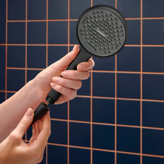 Лійка для ручного душу Hansgrohe Activera Select S 95 2jet EcoSmart+, 28034670 чорний матовий