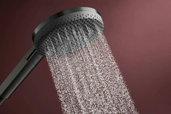 Лейка для ручного душа Hansgrohe Raindance Alive Select S, 24511340 EcoSmart, черный матовый хром