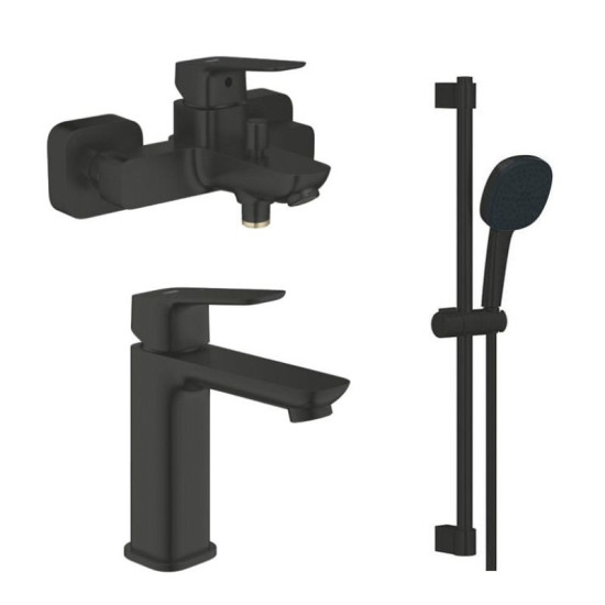 Набор смесителей Grohe Cubeo UA125246M243 черный матовый