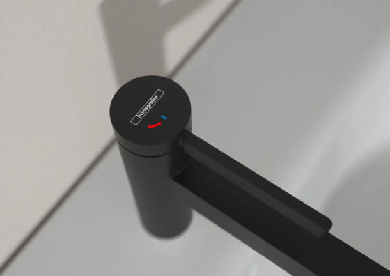 Змішувач для раковини Hansgrohe Finoris CoolStart чорний матовий 76024670
