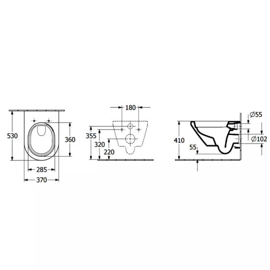 Унітаз підвісний Villeroy & Boch Architectura TwistFlush з сидінням Soft Close 5684CL01