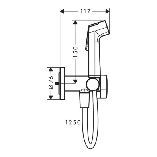 Гігієнічний душ із змішувачем Hansgrohe E EcoSmart+, Brushed Bronze (29231140)