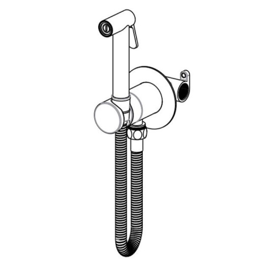 Гігієнічний душ із змішувачем Paffoni new BIDET KIT чорний матовий (ZDUP128NO)