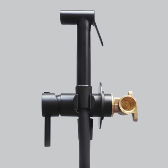 Гігієнічний душ із змішувачем Paffoni Tweet Round, Brushed Black Chrome (ZDUP110NKNSP)