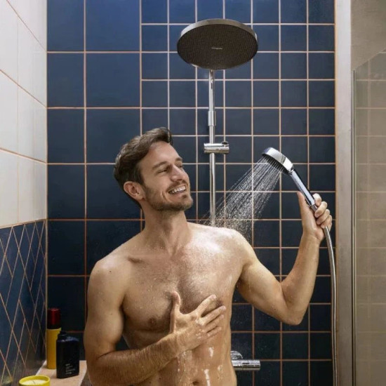 Душевая система Hansgrohe Activera S 240 1jet EcoSmart Reno Varia, Matt Black (28074670)