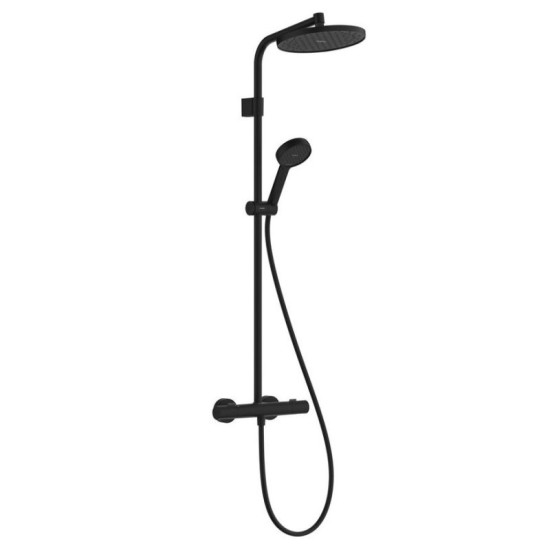 Душова система Hansgrohe Activera S 240 1jet EcoSmart+ Ecostat Fine Varia, Matt Black (28083670)