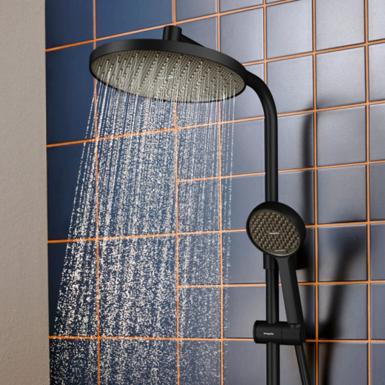 Душова система Hansgrohe Activera S 240 1jet EcoSmart+ Ecostat Fine Varia, Matt Black (28083670)