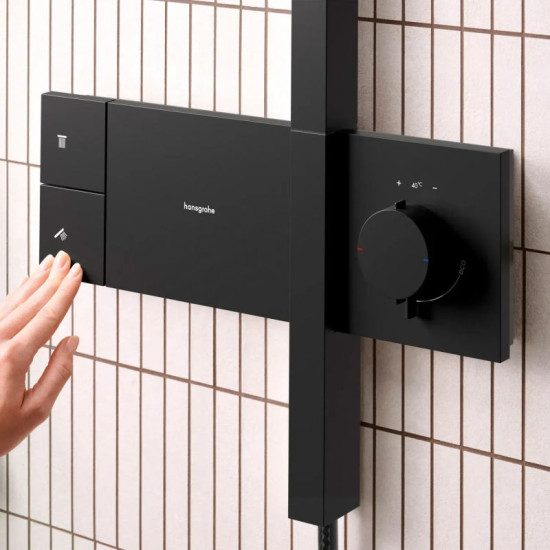 Душевая система Hansgrohe Raindance Alive Q 340/210 1jet EcoSmart ShowerSelect Comfort, Matt Black (24581670)