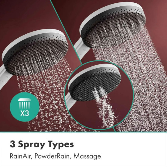 Душова система Hansgrohe Raindance Alive Q 340/210 1jet EcoSmart ShowerSelect Comfort, Matt White (24581700)