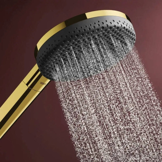 Душова система Hansgrohe Raindance Alive Q 340/210 1jet EcoSmart ShowerSelect Comfort, Polished Gold Optic (24581990)