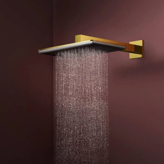 Душова система Hansgrohe Raindance Alive Q 340/210 1jet EcoSmart ShowerSelect Comfort, Polished Gold Optic (24581990)