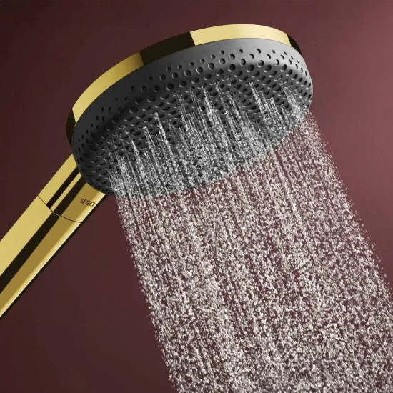 Душова система Hansgrohe Raindance Alive Q 340/210 1jet ShowerSelect Comfort, Polished Gold Optic (24580990)